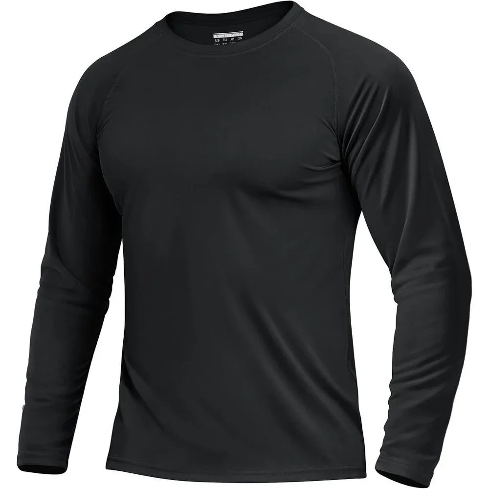 Men's UPF 50+ Sun Protection UV SPF Shirts Long Sleeve Lightweight Quick Dry Swi